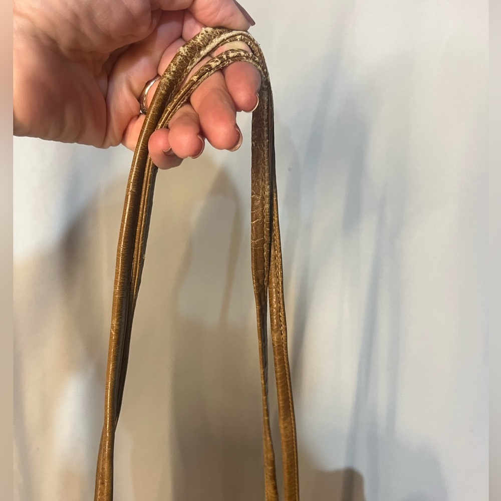 Vintage 1960 Lee Stemer Genuine Leather Saddle Tote Bag - Picture 3 of 7